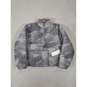 C'est Bon Jacket Mens Small Gray Puffer Pullover Nylon Water Resistant Winter CB